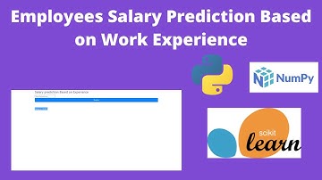 Salary Prediction using Machine Learning  Web App | Based On work Experience | Free Projects