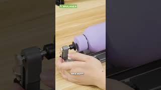 How to Laser Engrave Tumblers with Rotary Axis 🦉 | Kwulaser #laser #shorts