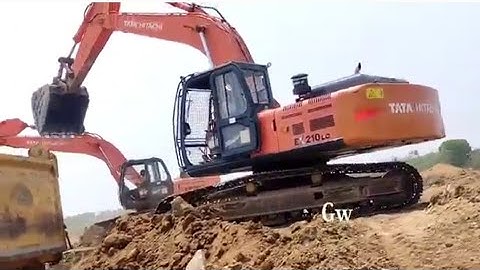 PO EXCAVATOR Tatahitachi Loading Tipper Truck|Ex210Lc|Ex200LC| Poclain mashine video