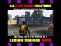 LEGION SQUARE All 5 G S Cache Locations GTA 5 Online Gscache Gscachelocation Gscahelocations 
