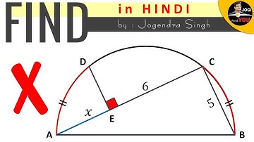 Find the Value of x in the Following Figure | The Circle Geometry | in Hindi