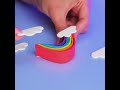 Colorful Pencil Decoration Craft With Rainbow And Clouds 🌈☁️ #Shorts