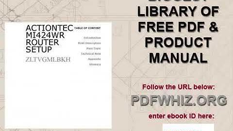 actiontec mi424wr router setup