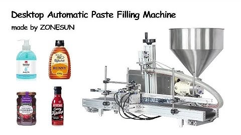 ZONESUN ZS-DTGT900 Semi Automatic Jam Sauce Cream Paste Food Rotor Pump Filling Machine