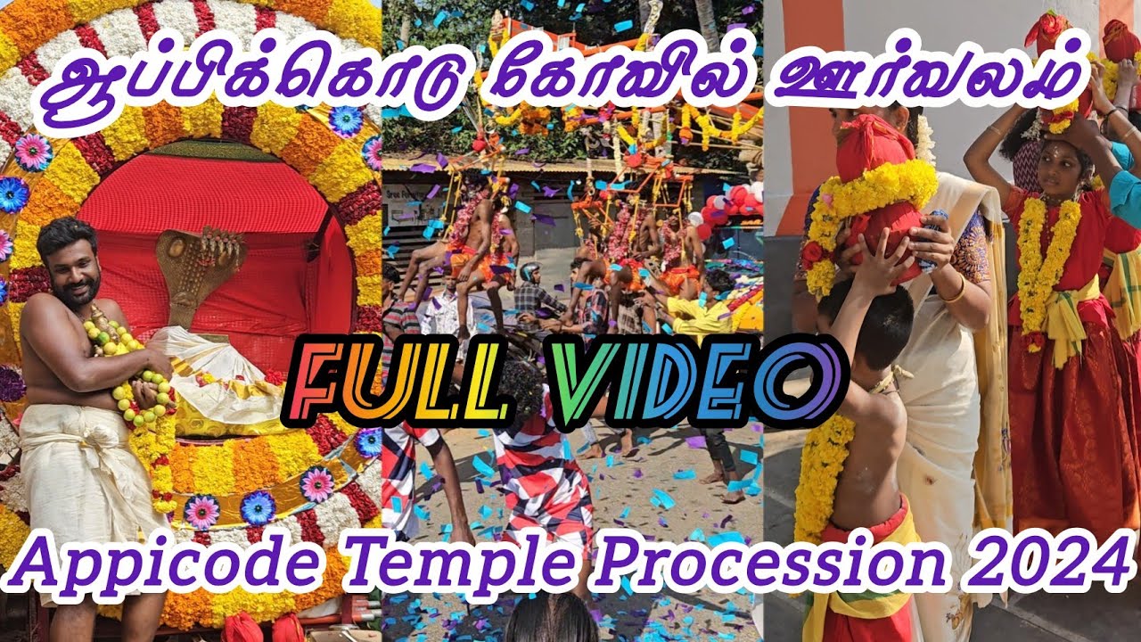 Appicode Temple Orvalam 2024 Full Video | Sree Bhadreswari Amman Temple Appicode orvalam 2024