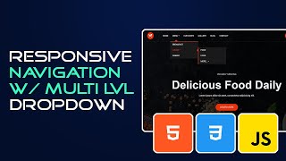 Responsive Navigation with Animated Multi Level Dropdown | HTML and CSS Tutorial