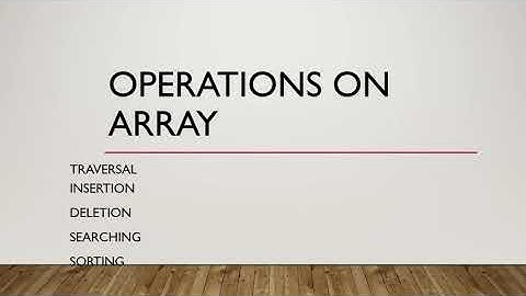 Array data type C++, derived data type, Traversal operation