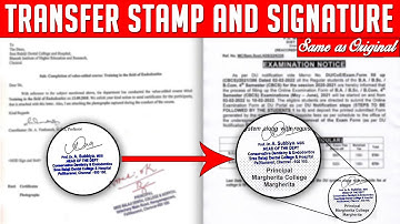 How to Copy and Paste #stamp and #signature  like Original ||Step by Step Tutorial||in Hindi||F2F
