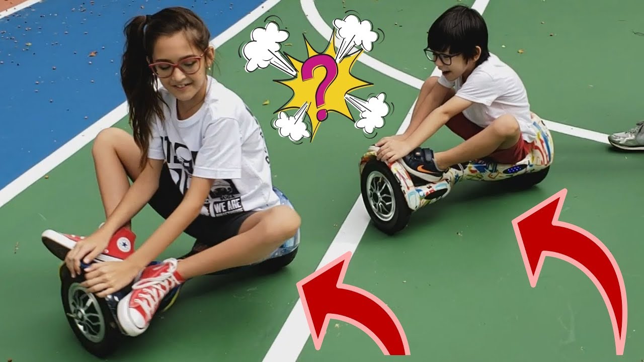 ENSINANDO MANOBRAS DE HOVERBOARD PARA O MEU IRMÃO | Mafer