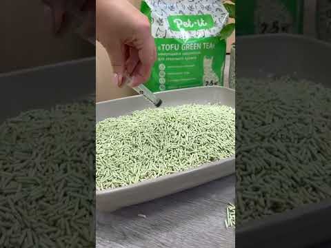 Pet-it Комкующийся наполнитель для кошачьего туалета Tofu Green Tea, 6 л