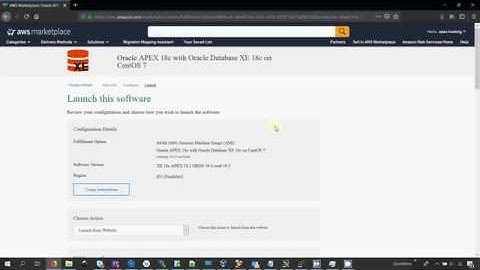 Oracle APEX in the Amazon Cloud in 6 minutes