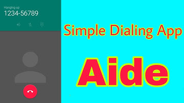 How To Make Dialing/Calling App In Aide | AHMED SEYAM