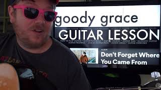How To Play On Repeat Guitar Goody Grace // easy guitar tutorial beginner lesson easy chords