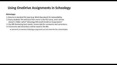 OneDrive Assignments for Instructors