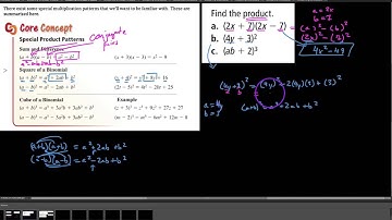 HA2 , 4.2.3 , Special product patterns with polynomials