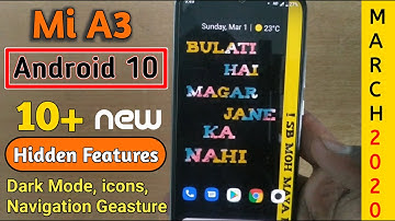 Mi a3 Android 10 latest update Dark Mode, icons || Hindi ||