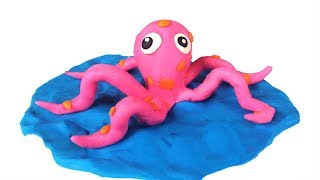 Play Doh Play & Learn How to Make Funny Octopus / العب وتعلم كيف تصنع اخطبوط مرح / قناة كركووز screenshot 5