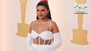 Mindy Kaling shows off 40-pound weight loss in white-hot gown at Oscars 2023 | Page Six