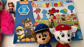 Paw Patrol fuzzy felt picture game - creative play #kidslearning #toys 