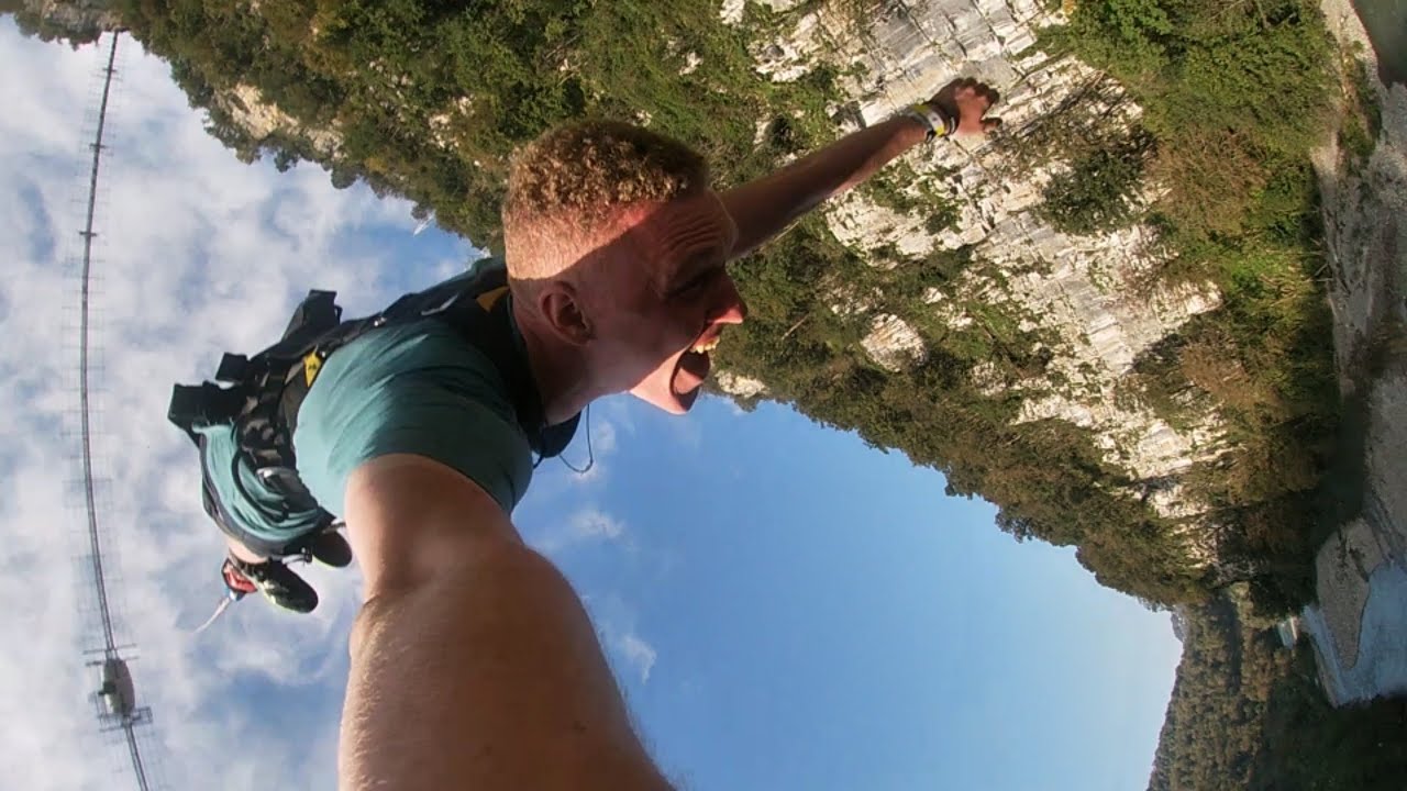 Банджи-джампинг 207 м Скайпарк Сочи 2021 г. Bungy 207 m Skypark Sochi 2021.