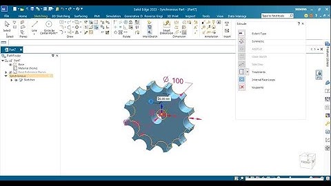 Solid Edge 2023 |  Gear sketch