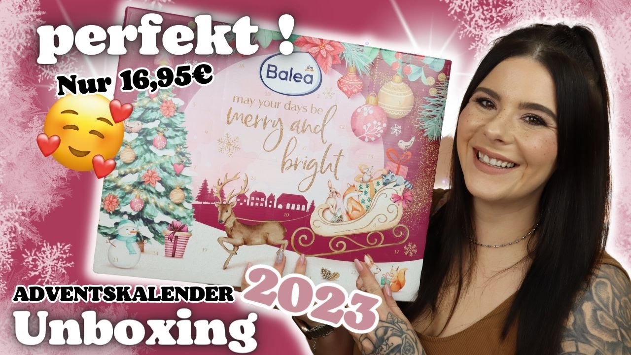 PERFEKT! 🥰 Nur 16,95€ dm Balea ADVENTSKALENDER 2023 Unboxing 24 Türchen