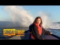 Humpback Whale Breaching Shocks Father And Daughter | Sunday TODAY