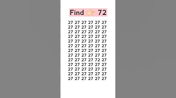 Try to find this number 👉🏻 72 within 7 seconds 🤔🧐...#shorts #shortsfeed #youtubeshorts