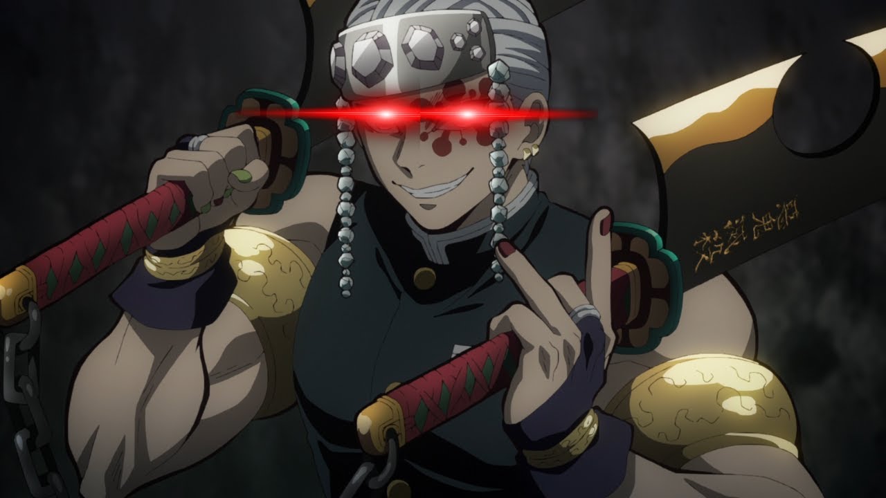 tengen uzui spinning his swords for 1 minute YouTube