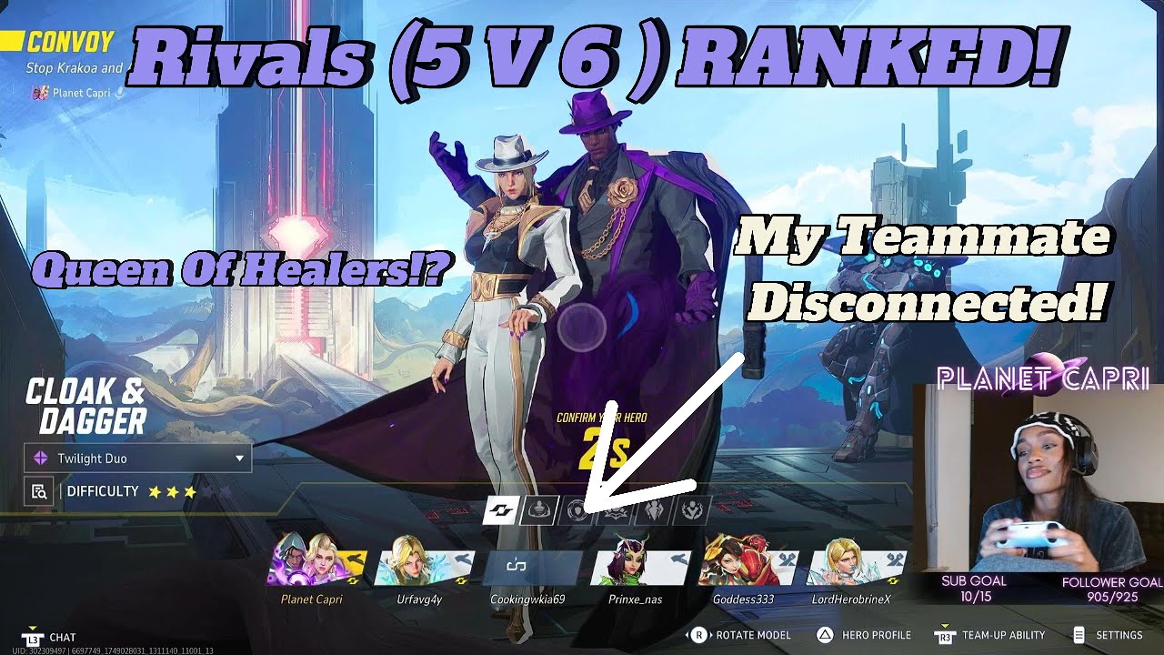 Marvel Rivals 5 V 6 Ranked / My Teammate Disconnected! / My First Full ...