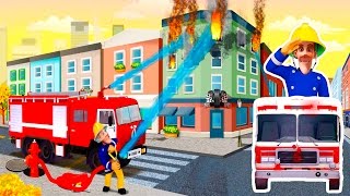 Feuerwehr kinderfilm. Trickfilme deutsch ganzer film 15 MIN. Feuerwehrauto. Autos für kleinkinder. screenshot 3