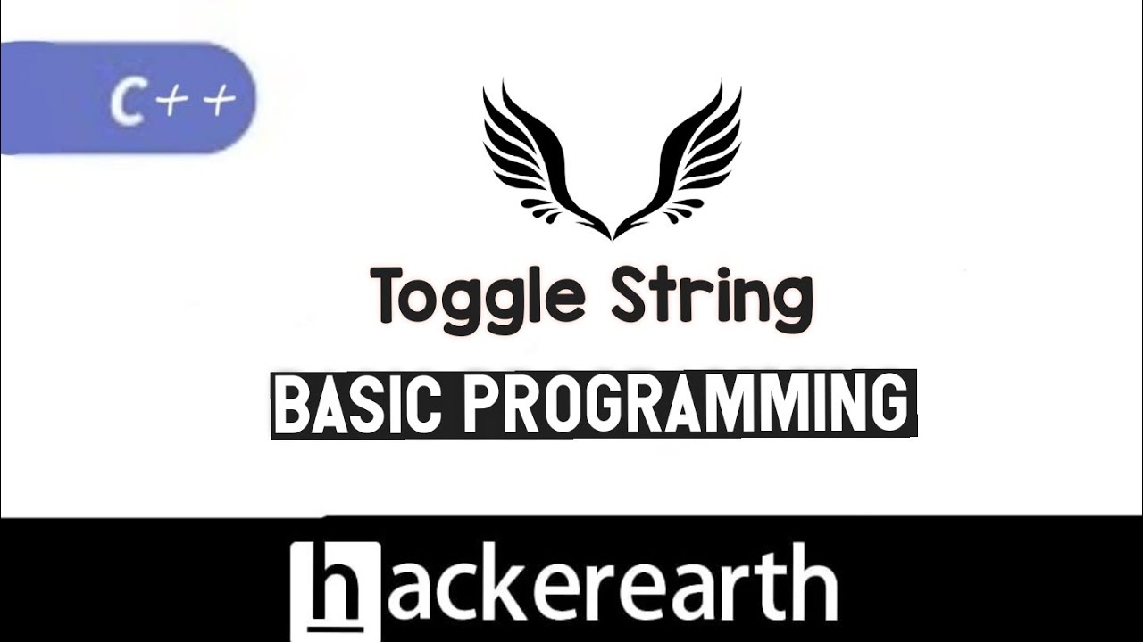 Toggle String | Hackerearth | C++ | #coding #competitiveprogramming ...
