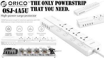 ORICO OSJ-4A5U | Surge Protector w/ Universal Outlets + 5 Ports USB Charger.  [Tests + Review-ish.]