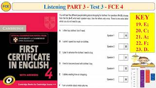FCE 4 Listening Part 3 Test 3 (Transcript + Key)