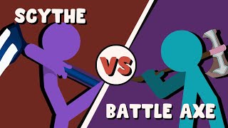Supreme Duelist Stickman Animation: Scythe vs Battle Axe screenshot 1