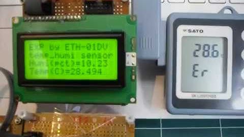 ATmega128개발시리즈,실험359 전압출력형온습도센서모듈EHT 01DV를 이용하여 온습도를 측정, clcd에 표시하는 실험