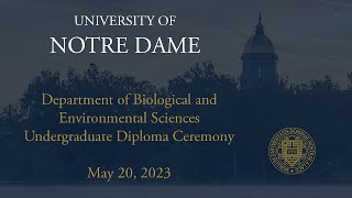 Department of Biological and Environmental Sciences Undergraduate Diploma Ceremony