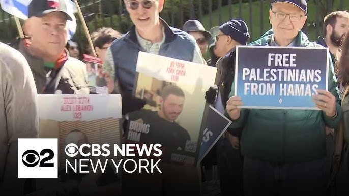 Pro Israel Rally Outside Columbia University Calls For Release Of Hostages