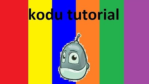 kodu game lab tutorial: change color of things that kodu touched