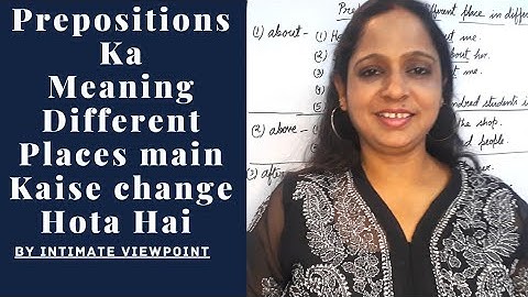 Preposition | using the same preposition in different places | By Intimate Viewpoint