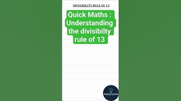 Divisibility Rule of 13 Made Easy | Smart Math Trick You Should Know! | Simplify Maths with Sid