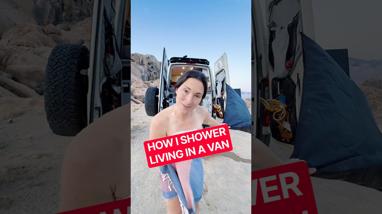 My outdoor shower! #vanlife