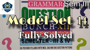 Class XII • Sem - 3 • Model Set - 14 • Duff & Dutt Question Bunch Solution