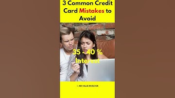 3 Common Credit Card Mistakes to Avoid #shorts