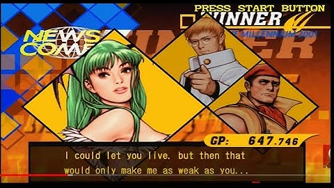 Morrigan/Kyosuke/Rolento Arcade Capcom Vs SNK 2 1080p 60fps