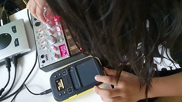 [Jam 1] Little dude (7yrs) jamming with Korg Volca Bass and Kaossilator 2