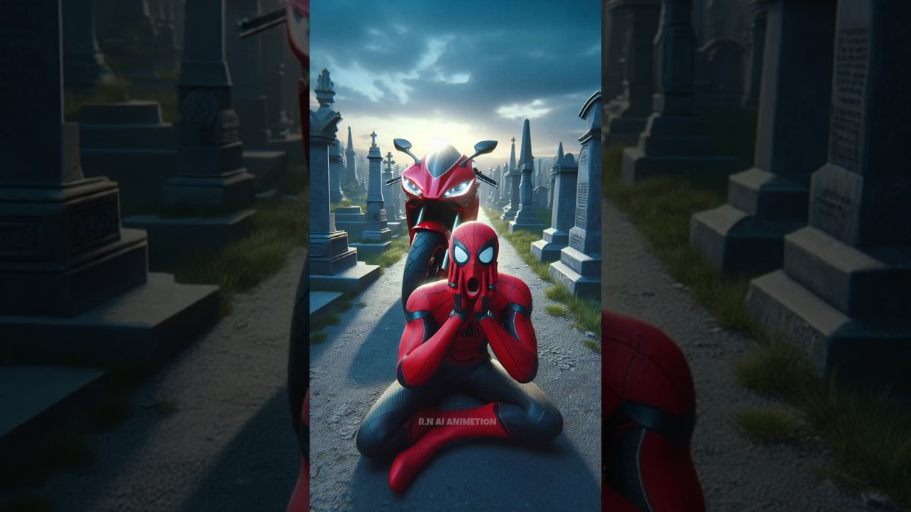 Kya bhutiya bike se spider bach payega 🤣 | #shorts #ai #rnaianimetion
