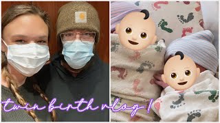 Birth Vlog With Twins! || 38 Week Delivery With Twins! 👶🏻👶🏻 || Andrea Shaenanigans #twins