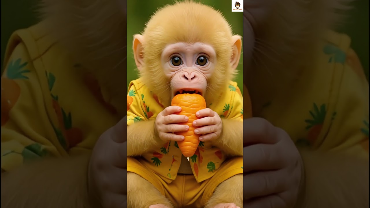 Cute Monkey Loves Carrot🥕🐵