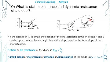19 Static resistance vs dynamic resistance of a diode